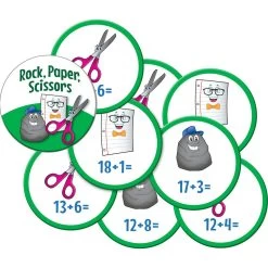 Really Good Stuff® Rock, Paper, Scissors Math Game - Addition And Subtraction Through 20 - 1 Game