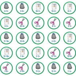 Really Good Stuff® Rock, Paper, Scissors Math Game - Addition And Subtraction Through 20 - 1 Game -Children School Supplies S824386 1