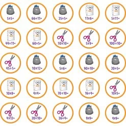 Really Good Stuff® Rock, Paper, Scissors Math Game - Multiplication And Division - 1 Game -Children School Supplies S824390 1