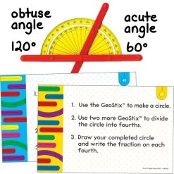Geometric Plane Figures And Task Cards Kit - 102 Pieces, 22 Cards