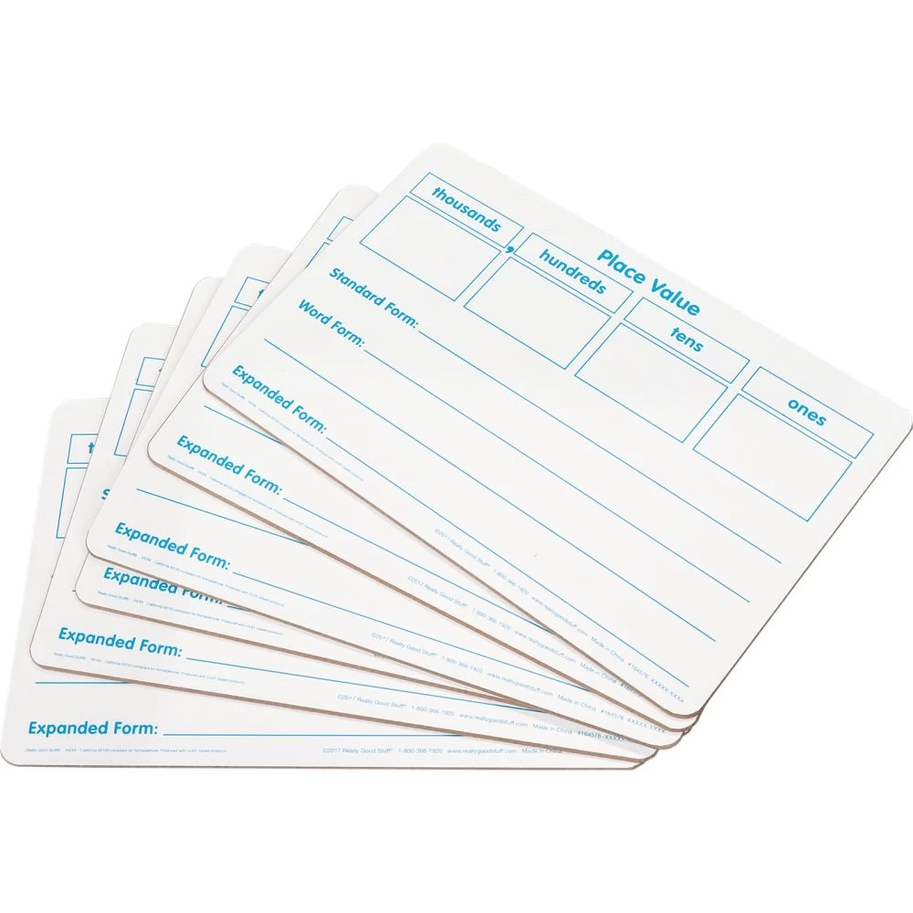 Basic Place Value Dry Erase Boards - 6 Boards 3 Basic Place Value Dry Erase Boards - 6 Boards - Image 3