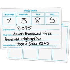 Basic Place Value Dry Erase Boards - 6 Boards 9 Basic Place Value Dry Erase Boards - 6 Boards -Children School Supplies S824853 3