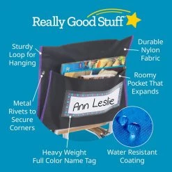 Classic Student Book Collection Chair Pockets - 36 Pack - Black/ Purple -Children School Supplies S824877 2