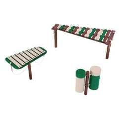 Outdoor Musical Playground Structures - Playground Equipment Set Of 3