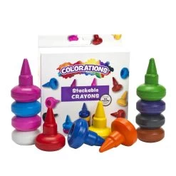 Colorations® Stackable Crayons - Set Of 12 -Children School Supplies S908917 2