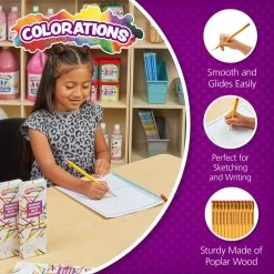 Colorations® Primary Pencils With Erasers - 24 Packs -Children School Supplies S911601 1