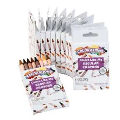 Colorations® Colors Like Me Crayons - 12 Packs, 8 Colors, Regular Size