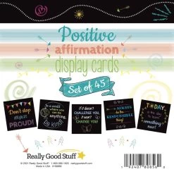 Really Good Stuff® Positive Affirmations Display Cards - Set Of 45 -Children School Supplies S915488 3