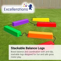 Excellerations® Anti-Slip Stackable Balance Logs -Children School Supplies S922873 1