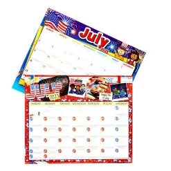 Really Good Stuff® Monthly Calendar Pages And Stickers 2022-2023 Double Sided Primary & Intermediate -Children School Supplies S927445 1
