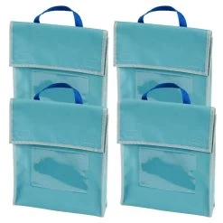 Really Good Stuff® Medium Book Pouch - Cool And Calm - Water - 4 Pack