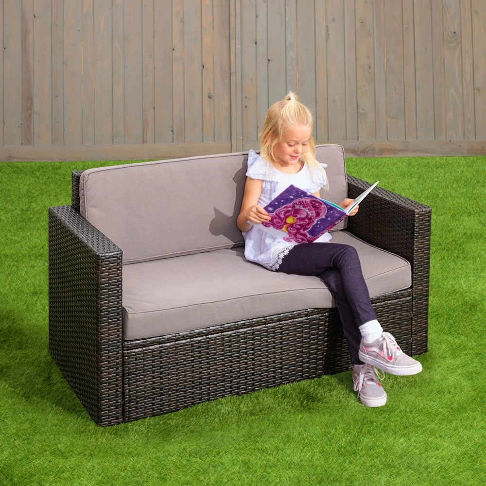 Excellerations® Outdoor Wicker Sofa (School Age Height) 5 Excellerations® Outdoor Wicker Sofa (School Age Height) - Image 5
