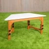 Excellerations® Outdoor Adjustable Trapezoid Desk