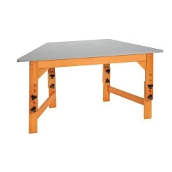 Excellerations® Outdoor Adjustable Trapezoid Desk -Children School Supplies S968816 1