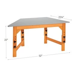 Excellerations® Outdoor Adjustable Trapezoid Desk -Children School Supplies S968816 2