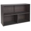Excellerations® Indoor/Outdoor Wicker-Look Storage Shelf With 3 Cubbies