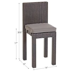 Outdoor Wicker Dining Chair - 18" (School Age Height) -Children School Supplies S969087 3