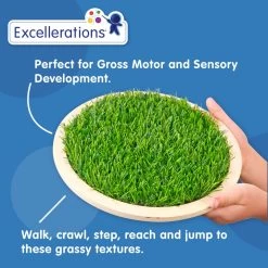 Excellerations® Wooden Sensory Grass Circles - Set Of 4 -Children School Supplies S969547 1