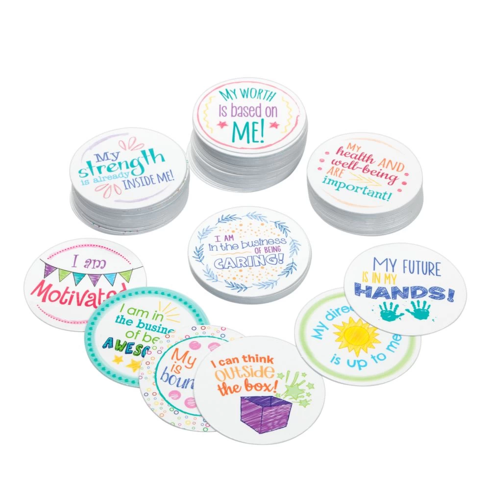 Really Good Stuff® Confidence Chips - 100 Empowering, Motivational, Positive Affirmations - Encourage Positive Feelings- Social-Emotional Learning - SEL For The Home And Classroom 1 Really Good Stuff® Confidence Chips - 100 Empowering, Motivational, Positive Affirmations - Encourage Positive Feelings- Social-Emotional Learning - SEL For The Home And Classroom