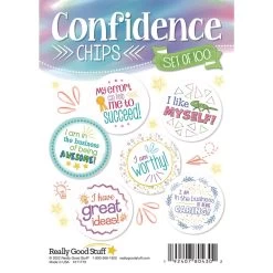 Really Good Stuff® Confidence Chips - 100 Empowering, Motivational, Positive Affirmations - Encourage Positive Feelings- Social-Emotional Learning - SEL For The Home And Classroom 13 Really Good Stuff® Confidence Chips - 100 Empowering, Motivational, Positive Affirmations - Encourage Positive Feelings- Social-Emotional Learning - SEL For The Home And Classroom -Children School Supplies S971396 5