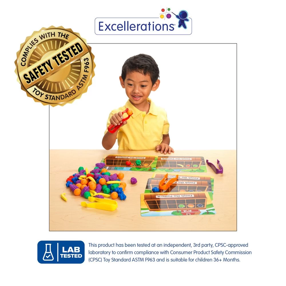 Excellerations® Tweezer Tasks - Fruity Patterns 2 Excellerations® Tweezer Tasks - Fruity Patterns - Image 2