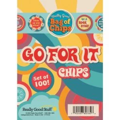 Really Good Stuff® Go For It Chips - Set Of 100 With 50 Unique Messages -Children School Supplies S979322 3