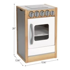 Excellerations® Sustainably Harvested Rubberwood Modern Stove -Children School Supplies S981340 2