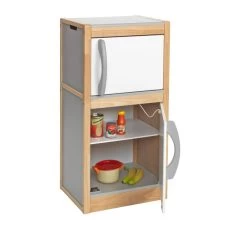 Excellerations® Sustainably Harvested Rubberwood Modern Refrigerator -Children School Supplies S981362 1