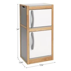 Excellerations® Sustainably Harvested Rubberwood Modern Refrigerator -Children School Supplies S981362 4