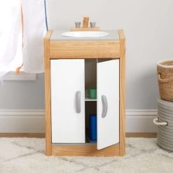 Excellerations® Sustainably Harvested Rubberwood Modern Sink -Children School Supplies S981369 4