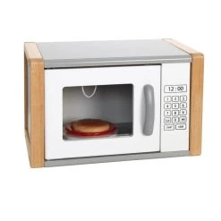Excellerations® Sustainably Harvested Rubberwood Modern Microwave -Children School Supplies S981421 2