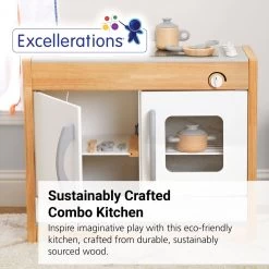 Excellerations® Sustainably Harvested Rubberwood Modern Combo Kitchen 10 Excellerations® Sustainably Harvested Rubberwood Modern Combo Kitchen -Children School Supplies S981452 1