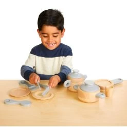 Excellerations® Sustainably Harvested Rubberwood Modern Cookware -Children School Supplies S981458 2
