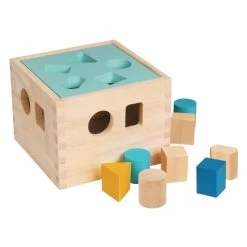 Excellerations® EarlySTEM™ Sustainably Harvested Rubberwood Shape Sorter 5 Excellerations® EarlySTEM™ Sustainably Harvested Rubberwood Shape Sorter -Children School Supplies S981725 1