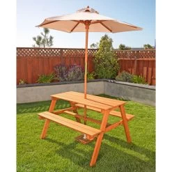 Excellerations® Outdoor Picnic Table With Umbrella - Large