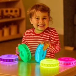 Glow, Stack & Build Textured Discs 5 Glow, Stack & Build Textured Discs -Children School Supplies S982783 0