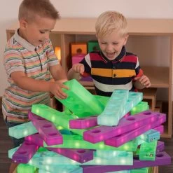 Stack & Build Glow Blocks - Set Of 9 -Children School Supplies S982829 4