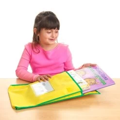 Large Book Pouch Yellow - Single -Children School Supplies S983458 1