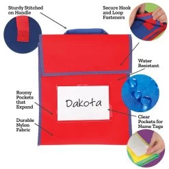 Large Book Pouch Pink Neon - Single -Children School Supplies S983462 2