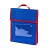 Medium Book Pouch Blue With Red Trim - Single