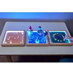Light Up Hand Held Mirrors - Set Of 3 -Children School Supplies S985129 2