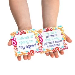 Really Good Stuff® Little Enlightenments Positive Self-Talk Cards - Set Of 40 -Children School Supplies S985212 1