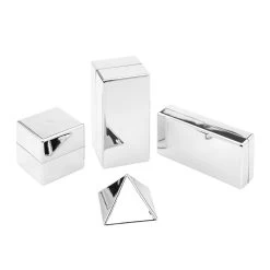 Silver Metallic 3D Construction Blocks - 32 Pieces 7 Silver Metallic 3D Construction Blocks - 32 Pieces -Children School Supplies S985222 2