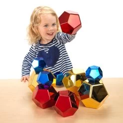 Marvelous Metallics™ Colored Boulder Blocks - 12 Pack -Children School Supplies S985356 0