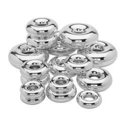 Marvelous Metallic Mirrored Stacking Donuts - 16 Pack