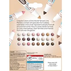 Crayola® World Of Color Markers 12 Packs -Children School Supplies S985380 1