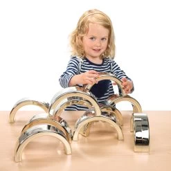 Metallic Silver Stacking Arches - 12 Pack -Children School Supplies S985382 1