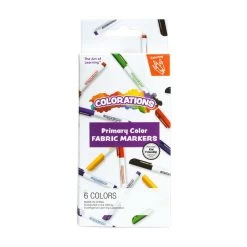 Colorations® Fabric Markers, Set Of 12 Colors, Fabric Paint - Set Of 3 Colors -Children School Supplies S987157 0
