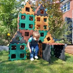 Polydron Extra-Large Natural Colors - 36 Pieces