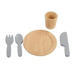 Excellerations® Sustainably Harvested Rubberwood Modern Play Combination Kitchen & Accessories -Children School Supplies S993470 3